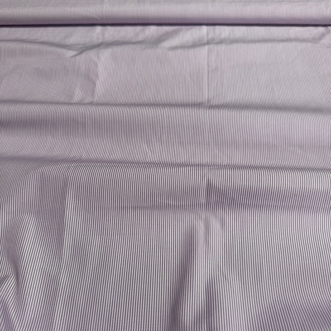 Como Pinstriped Cotton Fabric Fine Lilac2