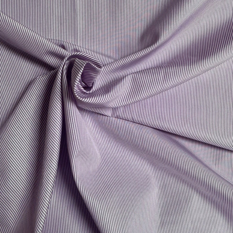 Como Pinstriped Cotton Fabric Fine Lilac2