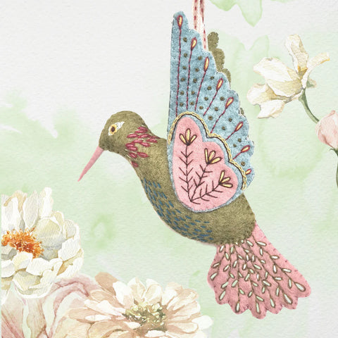 Corinne Lapierre Hummingbird Felt Embroidered Craft Kit