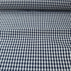 Cotton Textured Seersucker Gingham Fabric Navy and White