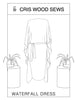 Cris Wood Sews Waterfall Dress PDF Zero Waste Sewing Pattern