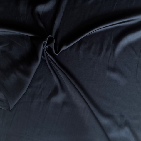 Deadstock Ex Issey Miyake REcycled Polyester Satin Fabric Black