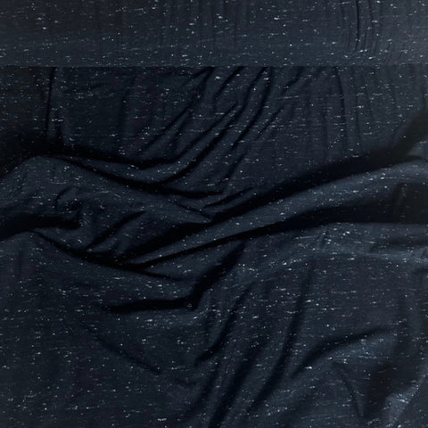 Deadstock Ex Karen Millen Salt n Pepper Viscose Jersey Fabric in Black