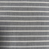 Deadstock Horizontal Striped Cotton Canvas Fabric Black Chambray