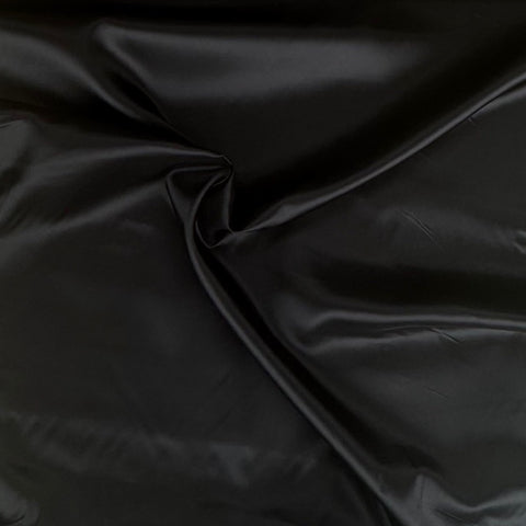 Deadstock Italian Viscose Twill Lining Fabric Black