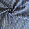 Deadstock Seersucker Gingham Cotton Fabric Royal Blue