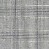 Deadstock Wool Viscose Mix Textured Check Fabric Silver Grey