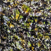 Deadstock Designer Abstract Print Silk Chiffon Fabric Yellow & Green