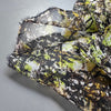 Deadstock Designer Abstract Print Silk Chiffon Fabric Yellow & Green