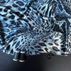 Deadstock Leopard Satin Polyester fabric Blue