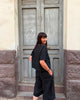 Dhurata Davies Rea Top Sewing Pattern in Hokkoh Textured Stripe Cotton Fabric in Black