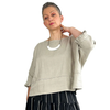 Dhurata Davies Rea Top Sewing Pattern in Merchant and Mills Laundered Linen Big Sur