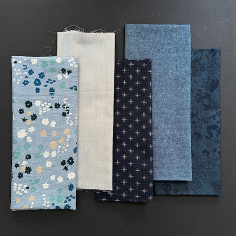 Fabric Remnant Bundle Light Blue