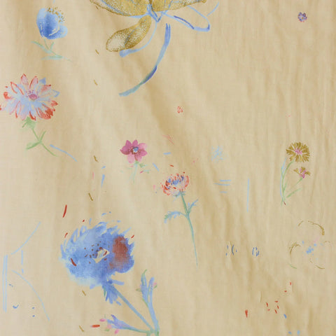 NANI IRO • Hana No Toki Nika Organic Cotton Double Gauze Fabric • Beige Gold • NEW