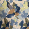 Hokkoh Abstract Botanical Linen Cotton fabric Blues