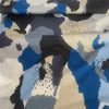 Hokkoh Abstract Camo Cotton Lawn Fabric Blues