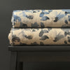 Hokkoh Painterly Flowers Linen Cotton fabric Greys