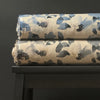 Hokkoh Painterly Flowers Linen Cotton fabric Blues