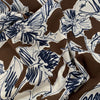 Hokkoh Sketched Flowers Cotton Lawn Fabric Brown