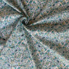 Hokkoh Small Botanical Seersucker Cotton Fabric Turquoise