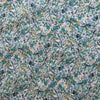 Hokkoh Small Botanical Seersucker Cotton Fabric Turquoise