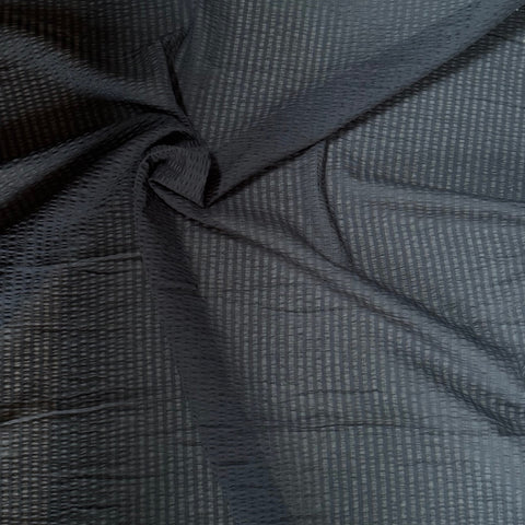 Hokkoh Textured Stripes Cotton Fabric Black