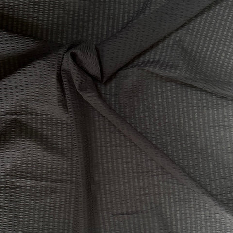 Hokkoh Textured Stripes Cotton Fabric Dark Brown