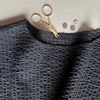 Hokkoh Textured Stripes Cotton Fabric Black
