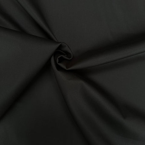 Italian Deadstock Cotton Sateen Fabric Black