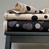 Kokka Big Spots Cotton Linen Fabric Black