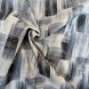 Kokka Geometry Cotton Linen Fabric Grey