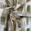 Kokka Geometry Cotton Linen Fabric Khaki