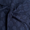 Kokka Large Dots textured Cotton Fabric in Navy 