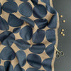 Kokka Large Organic Dots Cotton Linen Fabric Blue