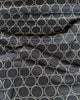 Kokka Linear Circles Cotton Linen Fabric in Dark Grey