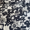 Kokka Linnea Floral Cotton Linen Fabric in Black on Cream
