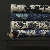 Kokka Linnea Floral Cotton Linen Fabric in Black on Cream