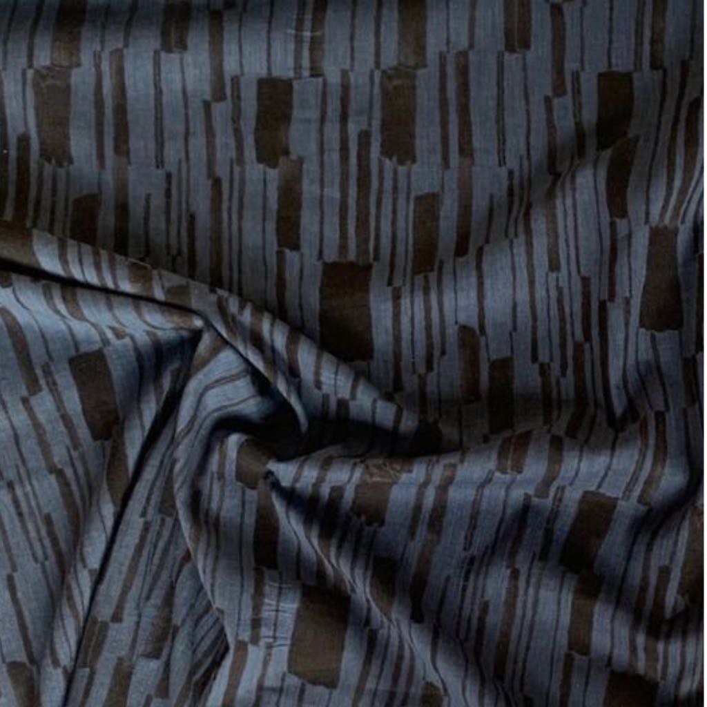 Kokka Monpex Piano Cotton Crepe Fabric Grey