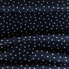 Kokka Polka Dot Cotton Hemp Fabric Cream on Navy
