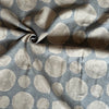 Kokka Painterly Circles Linen Cotton Fabric Lt Blue