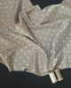 Kokka Polka Dot Cotton Lawn Fabric in Cream on Natural