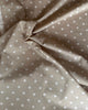 Kokka Polka Dot Cotton Lawn Fabric in Cream on Natural