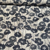 Kokka Poppy Cotton Linen Fabric in Navy & Grey