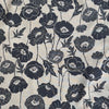Kokka Poppy Cotton Linen Fabric in Navy & Grey