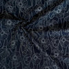 Kokka Sketched Poppy Cotton Lawn Fabric Navy