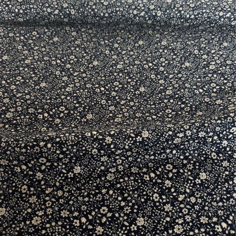 Kokka Ditsy Floral Cotton Fabric Navy