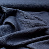 Kokka Linear Seersucker Cotton Voiles Fabric in Navy SQ
