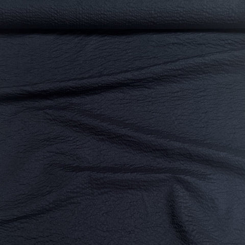 Kokka Linear Seersucker Textured Cotton Fabric in Black 
