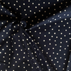 Kokka Polka Dot Cotton Hemp Fabric Cream on Navy