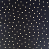 Kokka Polka Dot Cotton Hemp Fabric Cream on Navy